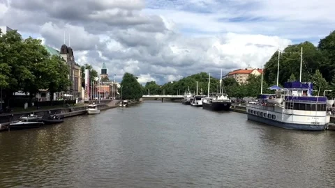 River Aurajoki Stock Footage 135991522