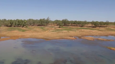 River in Australian outback Stock Footage 71228409
