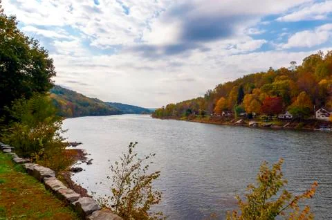 The river in autumn Stock Photos