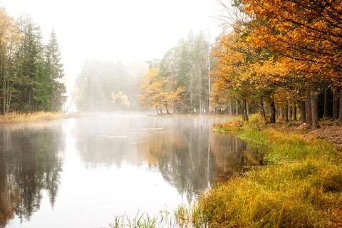 River in autumn Stock Photos