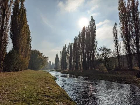 River in autumn. Stock Photos