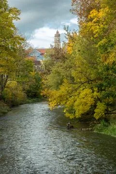 River in autumn Stock Photos