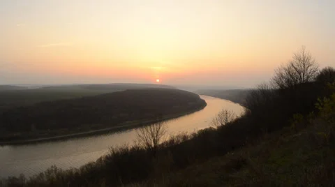 River in autumn, timelapse Stock Footage 32362141