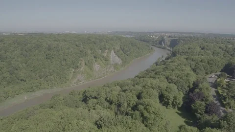 River Avon, Bristol, UK, 2017, Aerial 1 Stock Footage 79772416