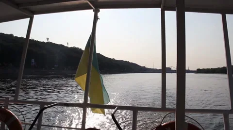 River From the back of the boat Video stock 38620939