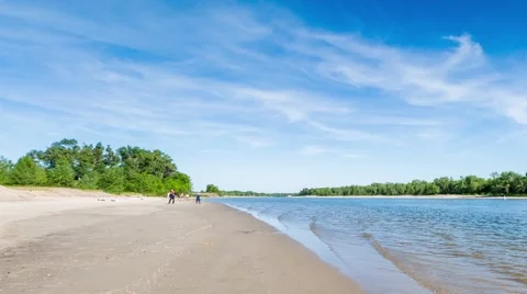 River bank with sand. Stock Footage 50682566