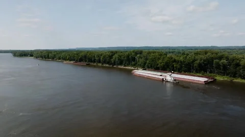 River Barge Video stock 282559116
