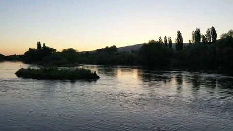 River base drone shoot. Turkey Kizilirmak throughout the camera is moving Stock Footage 116147978