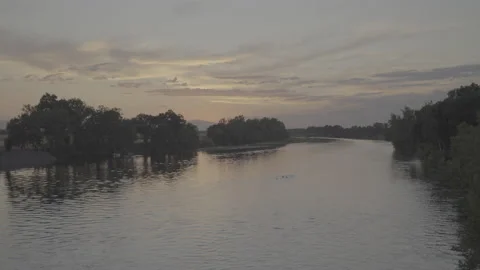 A river basin during a sunset 库存影片 251838232