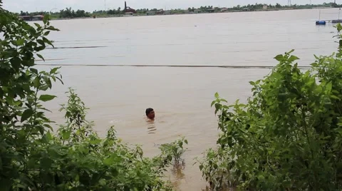 River bath scene Stock Footage 58200604