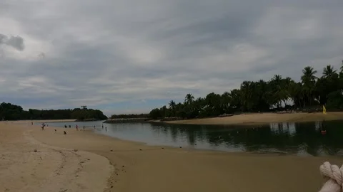 A river on a beach Stock Footage 155886901