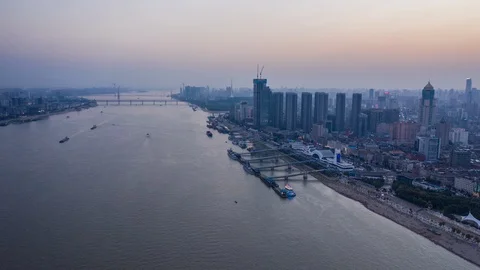 River beach pier hyperlapse Stock Footage 96101621