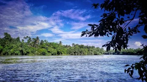River with this beautiful sky Stock-Fotos