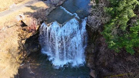 River Below - Delphi Falls - Central New York 库存照片