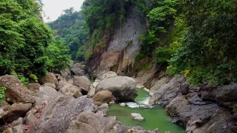 The River Below The Valley is Full of Rocks Video stock 274214648