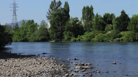 River bend Video stock 25480991