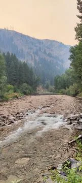 River bend in mountains Stock Photos