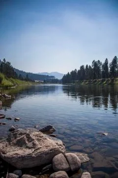 River Bend Vertical Stock Photos