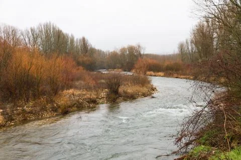 River Bend in Winter 写真素材