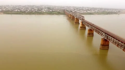 River Benue Bridge Stock Footage 172506036