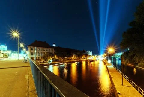 The river in Berlin in the evening Foto stock