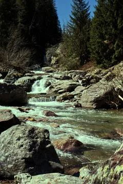 A river between the Bergamo valleys. Foto stock