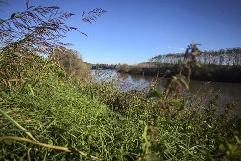 River between embankments Stock Photos