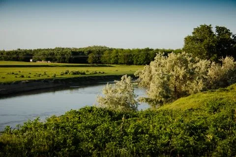 A river between hills Foto stock
