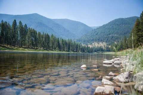 River Between Hills Stock Photos