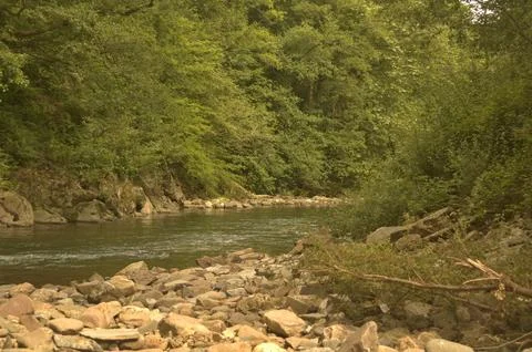 River between mountains Stock Photos