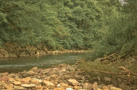 River between mountains Stock Photos