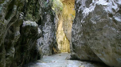 River between rocks Stock Footage 35535048