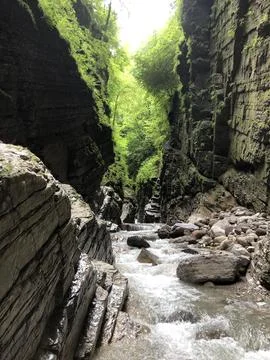 The river between the rocks Stock Photos