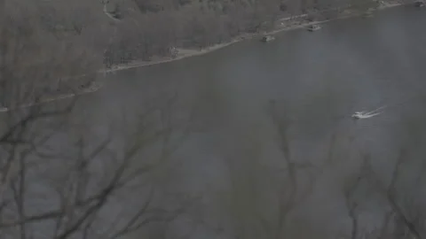 River boat blurry 스톡 동영상 153539020