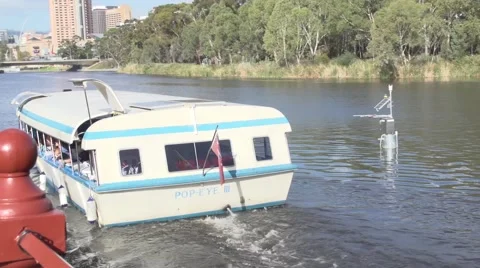 River Boat Departures Stock Footage 49716461