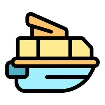 River boat floating on water with open roof and navigation system Illustrazione stock