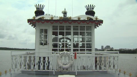 River Boat Stock Footage 123928933