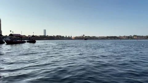 River boat in movement Stock Footage 261045147