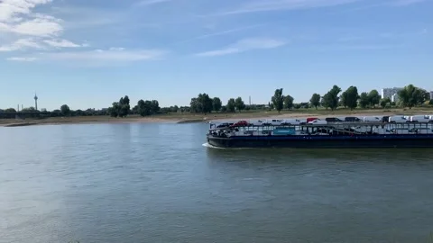 River boat in Rhine Stock Footage 219492231