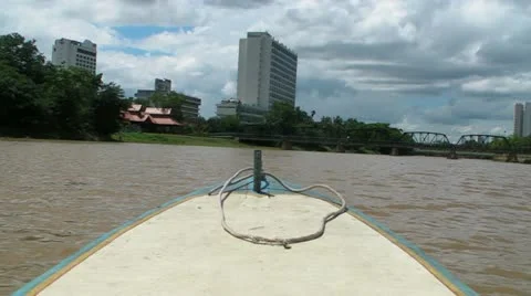 River Boat Trip Stock Footage 11304018