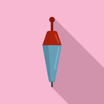 River bobber icon, flat style Stock Illustration