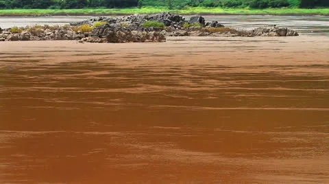 The River bordering Stock Footage 25998181