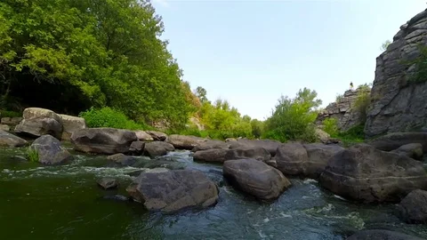River with boulders Stock Footage 71768522