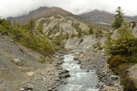 River ; Braka ; Nepal Foto stock