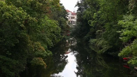 A river in braunschweig germany video Stock-Footage 254372502
