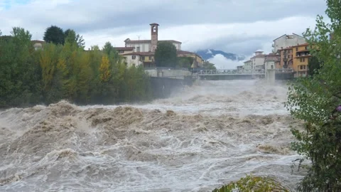 River Brembo, Italy Video stock 287697764