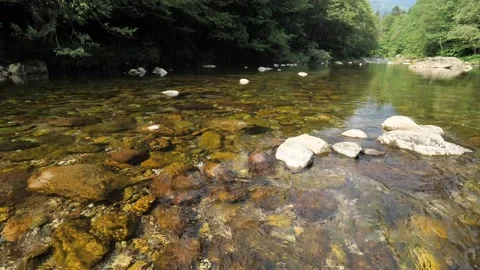 River Brembo in Lenna Stock Footage 131346915