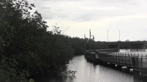 River Bridge Stock Footage 88868894