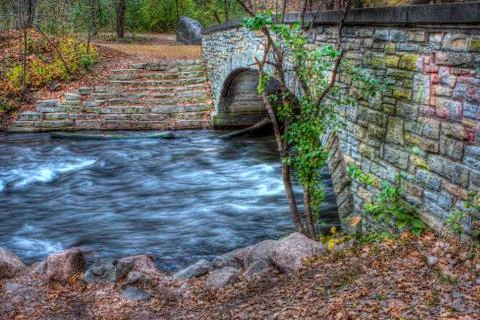 River bridge hdr Stock Photos