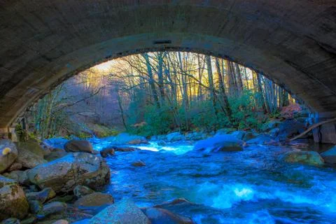 River bridge Foto stock